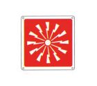 INIM FIRE CTS02 Aluminum acoustic alarm sign - 160x160mm