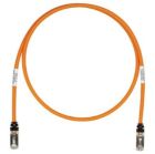 PANDUIT STP6X5MOR Copper Patch Cord- Cat 6A- Orange S/FTP Cable- 5 meters