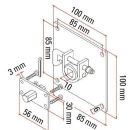 FAAC 132319 SUPPORT KIT WITH 100x100 UNLOCK+SQUARE PIN