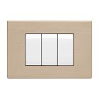 MT DISTRIBUZIONE GEM-P6004SP-CH PLACCA TECNOPOLIMERO SPAZZ GEM 4P CHAMPAGNE