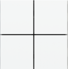 EKINEX EK-TQQ-GAA Kit 4 tasti FF (Form/Flank/NF) quadrati (40x40) Colore Bianco