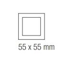 EKINEX EK-PQG-GB Placca quadrata metallo finestra 55x55mm