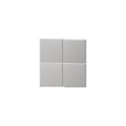 EKINEX EK-T4Q-GAG Pack of 4 Square Buttons - Silver Grey