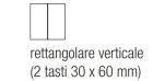 EKINEX EK-T2R-MA Confezione 2 tasti rettangolari verticali