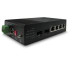 ELMO SW08 Managed industrial PoE switch on DIN rail with ra