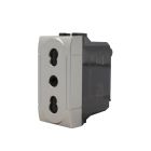 MAPAM 818A Bivalent Socket (16A-250V) Art 2P 818A Aluminum -
