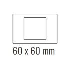EKINEX EK-PRS-GA Rectangular plastic cover plate for 71 series devices with 60x60mm window