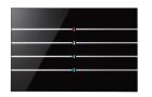BLUMOTIX BX-RKBG-SILVER QUBIK Multifunction KNX keyboard in rectangular glass