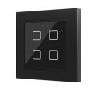 ZENNIO ZVIF55X4VTA Tastiera capacitiva Flat55, 4 Tasti, nero