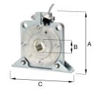 NICE 511122020400 Fall arrest device TA 2/3 RD +Ø 40mm, Max torque 552 Nm