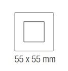 EKINEX EK-SQG-F Placca quadrata finestra 55X55 in NTM