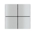 EKINEX EK-TQQ-GB_ Tasto quadrato metallo (4 pz) - per pulsante serie FF