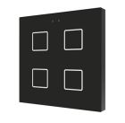 ZENNIO ZVIF4VTA Tastiera capacitiva Flat, 4 Tasti + T° nero
