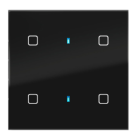 BLUMOTIX BX-F-QB4 QUBIK BUTTON Glass Cover 4 Buttons 80X80mm Black