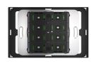 EKINEX EK-E12-TP-BG-NFW-R Pulsante 4 canali. versione 'NF. fondo bianco - LED blu/verdi per scatola rettangolare