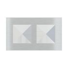 EKINEX EK-S2E-GB Placca doppia in alluminio 2 finestre 45X45