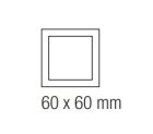 EKINEX EK-PQS-F Placca quadrata finestra 60x60mm in NTM