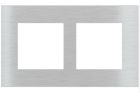 EKINEX EK-S2G-GB_ Placca doppia in metallo 1 finestra 55X55 + 1 finestra 60X60
