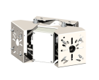 UNISTAB CB4366B staffa BIANCA p/palo d. 60÷145mm 2÷4 telecamere 