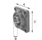 NICE 910410000400 Bearing for shaft support Ø 40 mm, wall mounting