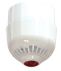 ARITECH INCENDIO ASC2367W Avvisatore ottico/acustico multitono da esterno con base alta. Colore bianco con lampeggiante ross