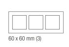 EKINEX EK-D3S-F Placca tripla 3 finestre 60X60 in NTM
