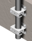 UNISTAB AM1015Z fixing for watertight box on diam. 10 elements