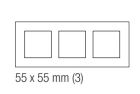 EKINEX EK-D3P-F Placca tripla 3 finestre 55X55 in NTM
