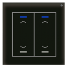 MDT BE-GTL20S.A1 Glass Push Button II Lite, 2 times, black, version with UP/DOWN symbol