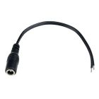 LEDCO CNTJ/NE/F 2.1MM JACK CONNECTOR WITH 1 MT. FEMM BLACK ROUND CABLE