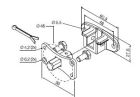 NICE 692.43.00 10 mm square pin + bracket, with holes 48 mm apart