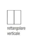 EKINEX EK-TRV-GA Tasto rettangolare verticale plastica per pulsante 2 canali serie FF ( 2pz )