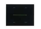 EELECTRON 9025GL304L03 PULSANTE VETRO CAPACITIVO KNX, NERO 3 MODULI  VETRO 4 CANALI