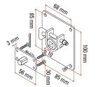 FAAC 132318 SUPPORT KIT WITH 85x100 UNLOCK+CMS SQUARE PIN