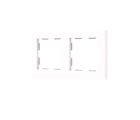 ZENNIO 980000208 Cornice 2 posti ZS55, bianco lucido