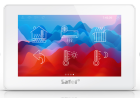 SATEL INT-TSH2 7'' capacitive touch keyboard. 1024x600 display with 16 million colors. 24 pages and 64 customizable scenarios