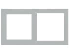 EKINEX EK-P2G-F_ Double plate 1 window 55x55 + 1 window 60x60 in Fenix ​​NTM