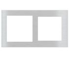 EKINEX EK-D2G-GAG Placca doppia 1 finestra 55X55 + 1 finestra 60X60 in plastica (colore argento)