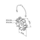 NICE 703.16.00 Compact aluminum support, with spring, for Era M SH