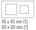 EKINEX EK-D2F-FGE Placca Deep (FF e 71 e 20Venti ) rettangolare - FENIX NTM- grigio efeso