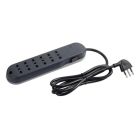 BTICINO BT-3636GB Slim6 multi-socket 10/16A int. safe grey