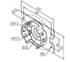 NICE 701.57.00 Compact support, with 100x60 flange