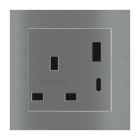 EKINEX EK-PSC-UK-USB-GBS Electric socket cover UK version 55x55mm USB A-C