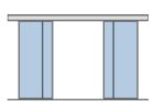 RIB AA90025B SLIDER 200 2 doors. L 1900 mm.