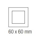 EKINEX EK-DQS-MA Placca quadrata in plastica finestra 60X60