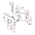 FAAC A3506_0552 TM2 SUP35 - OMEGA+SQ.PIN SUPPORT_1PC