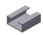ABTECNO WI-315461 PROFILO A C IN ALLUMINIO ALU 25X12 MM LUNGHEZZA 2 MT