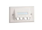 PANDUIT CFPHSL4WH Faceplate- 4 Port- Classic- Sloped Horizontal- White
