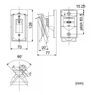 OXCA-1W CA-1W  Joint bracket for wall fixing