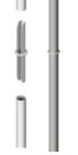 UNISTAB BS4022Z video surveillance pole d. 60mm 2+2mt m GALVANIZED with